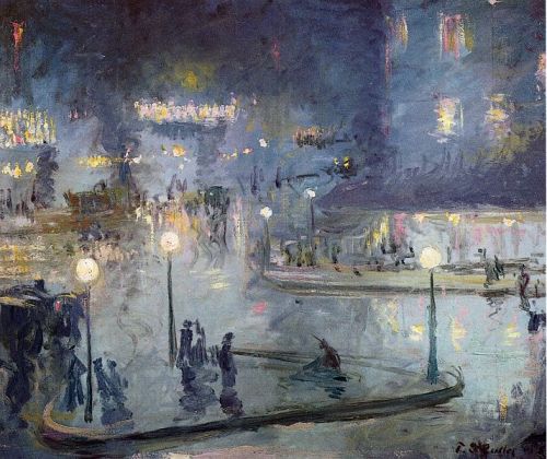 Place de Roma at Night - Theodore Earl Butler 1905Impressionism