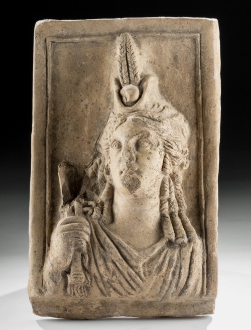 arjuna-vallabha: Isis, terracotta relief. Roman, Imperial Period, probably from Egypt / Romano-Egypt