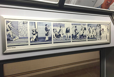 I did a poster for the NYC Subway! Thanks, mtaartsdesign! (Photo by Daniel Fishel.) ++Look