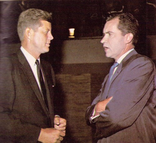 Jack Kennedy And Richard Nixon Before Their Debate, 1960