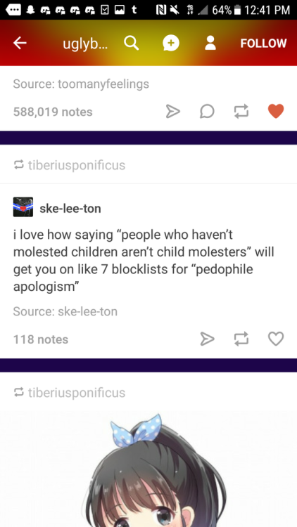 anti-pedos:LISTEN THE FUCK UP@/uglybagofmostlyh20 is an ACTUAL PEDOPHILE WHO ADMITTED TO MOLESTING A