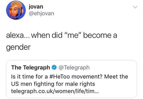 geekandmisandry:  catsprobably:  dream-pop-mara:  feministism:  it’s #MeToo to include everyone…….not #SheToo lmao  yeah wtf? #metoo is for men as well. Men are also victims, men have been a vocal part of this movement too.   Terry Crews did not