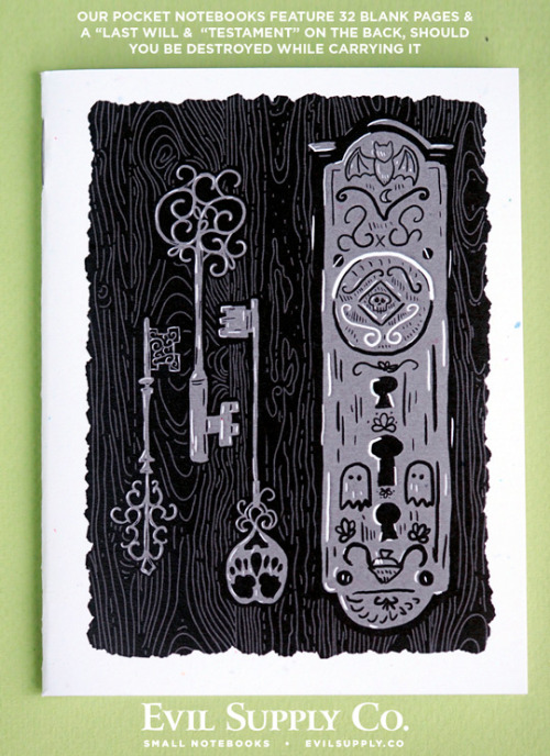 evilsupplyco:Skeleton Keys notebook ($2.25)Perfect for home notes, ghost stories, thoughts on the un