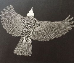 asylum-art:  Maude White Paperwork on Pinterest Maude is the owner of the paper art and handmade felt jewelry company Brave Bird Paperwork &amp; Jewelry.  She feels that her paper work is strongly influenced by such great illustrators as Maxfield Parrish,