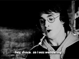 harrypotterdailly: harry asking draco out to the ball.