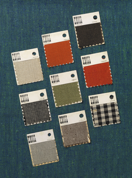 Florence Knoll, fabric swatches, design by Franz Lorenz, 1950s.She was instrumental in developing th