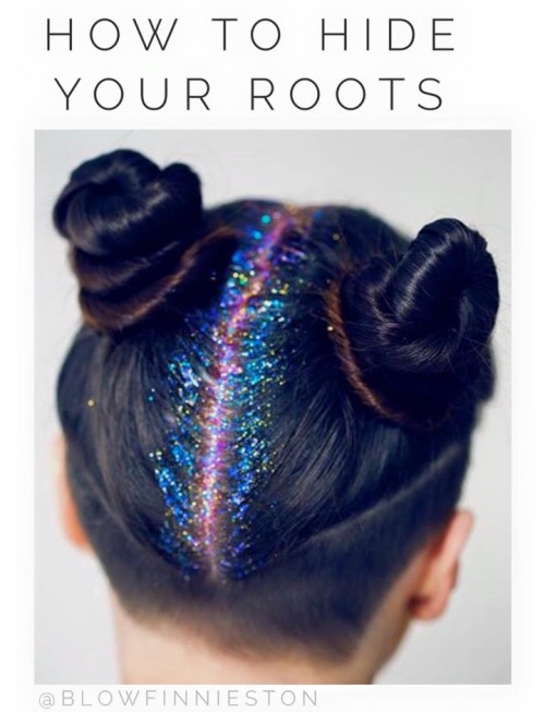 theunisexmode:  Hair Inspiration : Glitter Roots!  Let’s be honest we’ve all tried dip dye, we have experimented with dark roots and loads of crazy colour semi permanent colours; so what’s next? We have all been wondering the same thing and Scottish