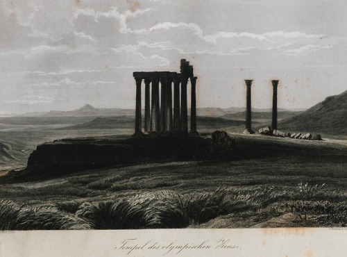 historyfilia: “View of the Propylaea of the Acropolis of Athens” || “Temple of Oly