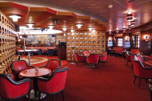 Mid-Century Modern Cruise Ship The Dutch cruise liner SS Rotterdam, known as “The Grande Dame&