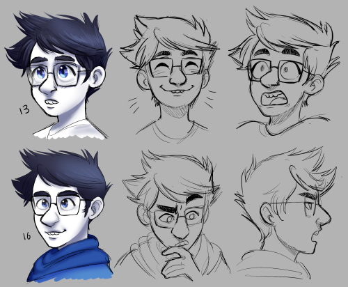 awsmstevie:  ive been entertaining myself by daydreaming of a homestuck CG animated movie series so i did some sketches of how i saw the kids in my head haha, i like john and jades designs the most