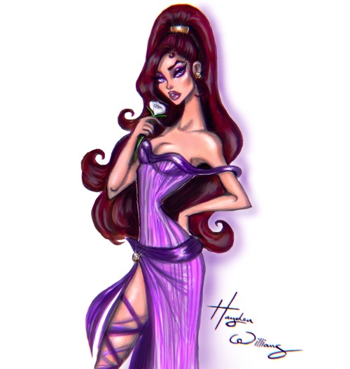 haydenwilliamsillustrations: “At least out loud, I won’t say I’m in love” 💜 Inspired by Ariana Grande‘s Disney Family Singalong rendition of Megara‘s ‘I Won’t Say I’m In Love’ from Hercules 🏺  https://www.instagram.com/p/B_EZkHMBHl_/