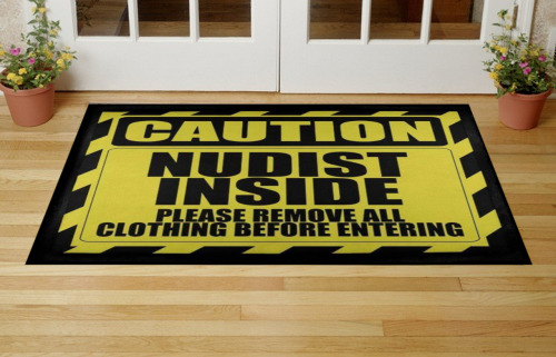 barefoot-in-colorado:  aspenleaf4u:  nudistworld3:  dnudism2:  Look at Nudist Entrance mat Neato !!!  I really want that one, too…   We need four of these please  Where can I find one of these.  Seriously.  If nothing else, it’ll chase away the door
