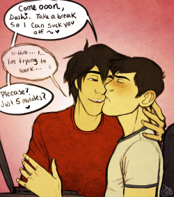 frick-sticks-and-gay-chicks:  Take A Break~Some Older!Hiro and Canon!Tadashi, to please the masses.