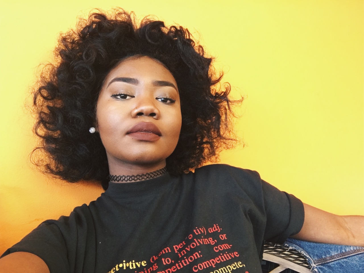 lilypokuah:  bickin back with natural hair poppin. 