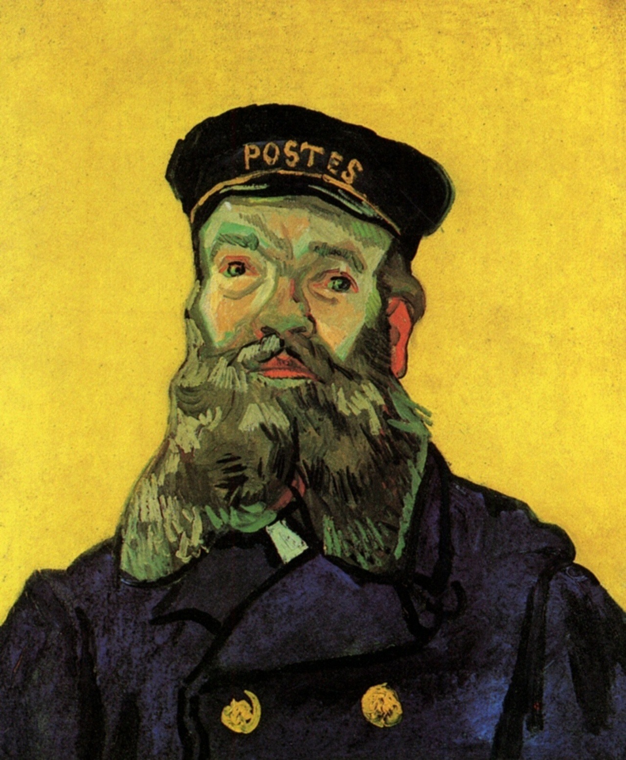 Various portraits of Joseph Roulin by Van Gogh