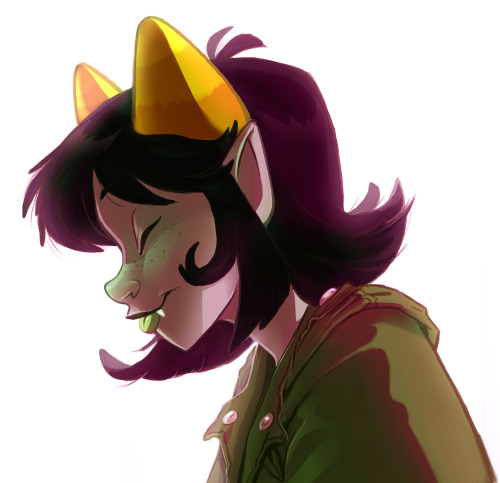 pukind:went braindead while working on a commission’s layout so I quicky colored a side profile from
