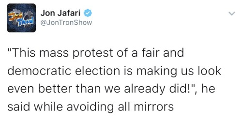 jontronjafari:  For those asking about the tweets   All those foam playgrounds, hugs and free trophies back in the 90s sure paid off, huh? Those kids can now vote, then lie down in the fetal position when their tribe loses because they’ve never dealt