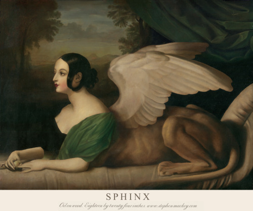 hildegardavon: stephenmackey Stephen Mackey Sphinx, n/d, oil on wood, 18x24 inches stephenmackey.com