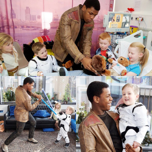 ilanawexler:John Boyega visiting children at The Royal Hospital in London.john_boyega: ❤️ Layla: Fin