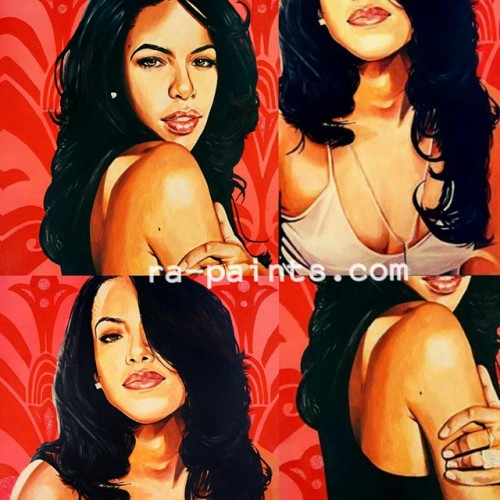  #TalentedTuesdays “A Legend by Rá - Artist: @rapaintsofficial#Aaliyah #AaliyahArt #Aaliyahp