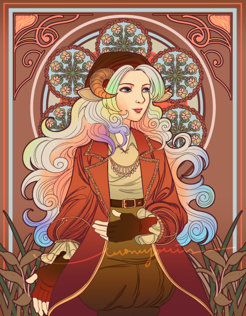 moneshii: captain puffy but in art nouveau style !!