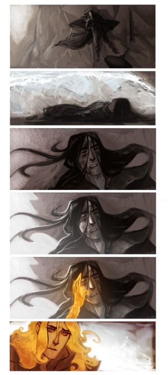 phobs-heh: melkorwashere: Part of my unfinished strip about Dagor Dagorath ( the End of Arda aka the