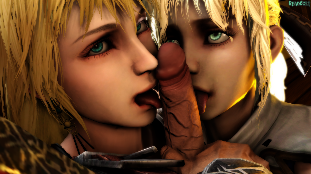 Sophitia and Cassandra tag team with a Sophitia tasteful semi-nude.Note: Initially