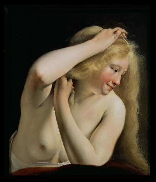 classic-nude-paintings: Young Woman Combing Her Hair by Salomon de BrayOil on canvasLouvre, Paris, F