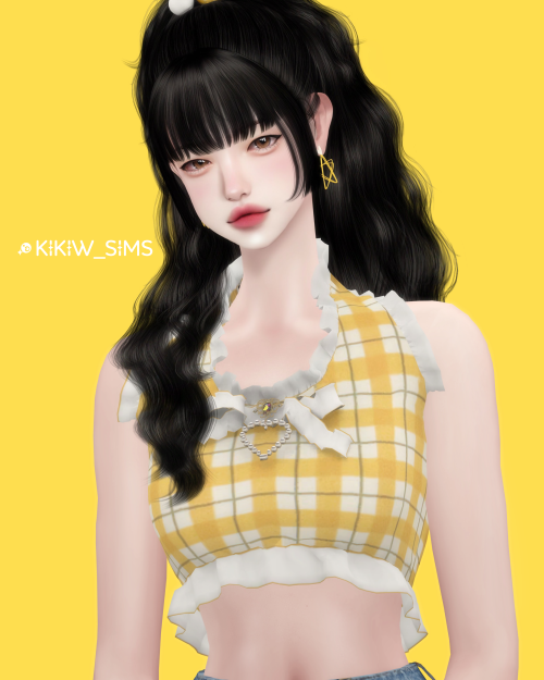 [KIKIW]Mango top Post becomes public on  5/31/2022 *New mesh*5 colors*Base game compatible*Female*HQ