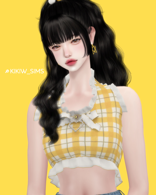 [KIKIW]Mango top Post becomes public on  5/31/2022 *New mesh*5 colors*Base game compatible*Fema