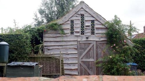 An unusual Garden Shed.Snapped at Stillington, North Yorkshire. England. 