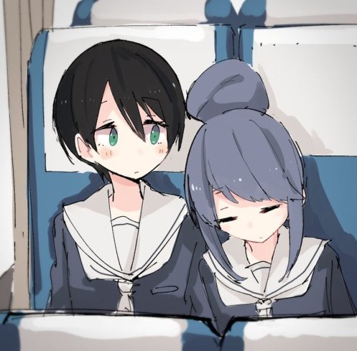 ✧･ﾟ: *✧ Sleeping on the Bus ✧ *:･ﾟ✧♡ Characters ♡ : Ena Saitou ♥ Rin Shima♢ Anime ♢ : Yuru Camp△ - (