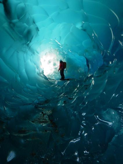 nextleveldnd:earthstory:Glacier Ice CavesGlaciers are rivers of ice with rivers of water inside. Liq