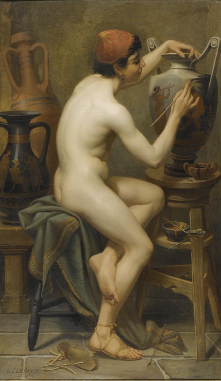vcrfl:Louis Lebrun: Ephebe Painting, 1866.