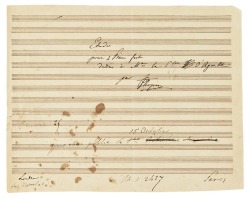 barcarole: Autograph of the first Paris edition