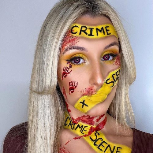 Halloween Inspo  @millieemua  Posted @withregram • @millieemua ⚠️ CRIME SCENE ⚠️ Inspired by th