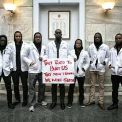 anisim-lyubov:  Brave Harvard University Medical students delivering a much needed message. 