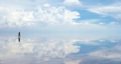 Walking the sky (Salar de Uyuni, Bolivia,