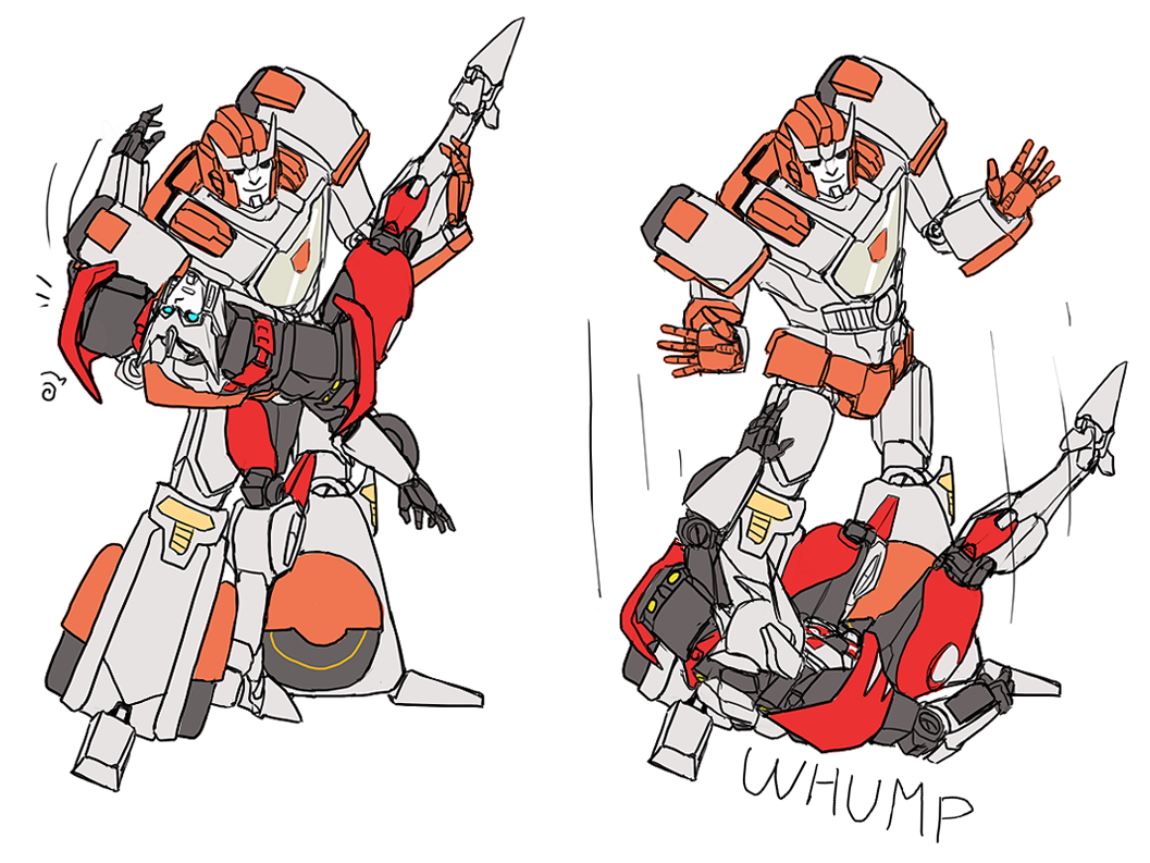 strawberrieninja:  alfheimr:  graceful warrior drift &amp; clunky old medic ratchet