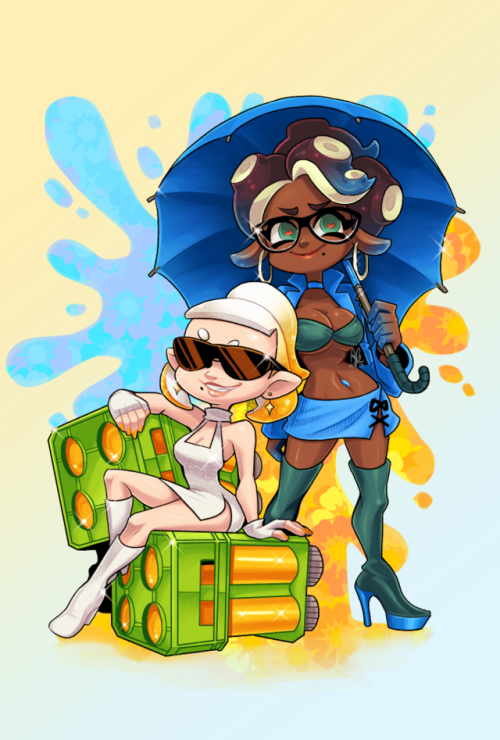 grimphantom2: audreykare: Did everyone enjoy the Action vs Comedy Splatfest?! No matter what side you voted for, it was a groovy time~Collab between me and @demetiri as always! ♥ Nice outfit on Marina   @slbtumblng bro~ ;9