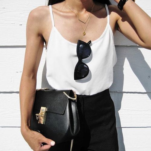 coffeeous: thechic-fashionista: Sunglasses » Vest » Bag »  you are 