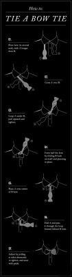 fashioninfographics:  How to tie a bow tieVia