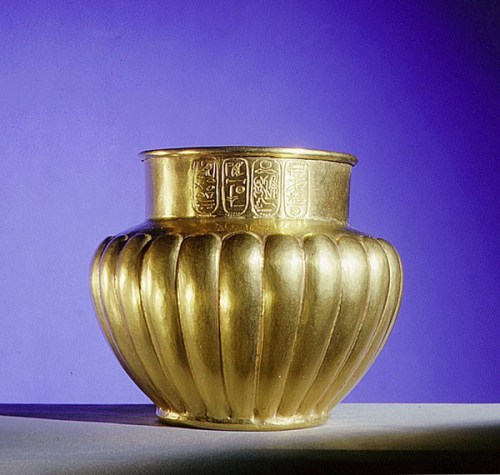 Fluted Gold Jar from the tomb of King Psusennes I3rd Intermediate Period, 21st Dynasty, r. 1047&ndas
