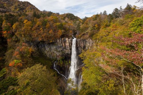 Nikkō’s famed Kegon Waterfall. The celebrated cataract in Oku-Nikkō emerges from 1,269-meter-high La