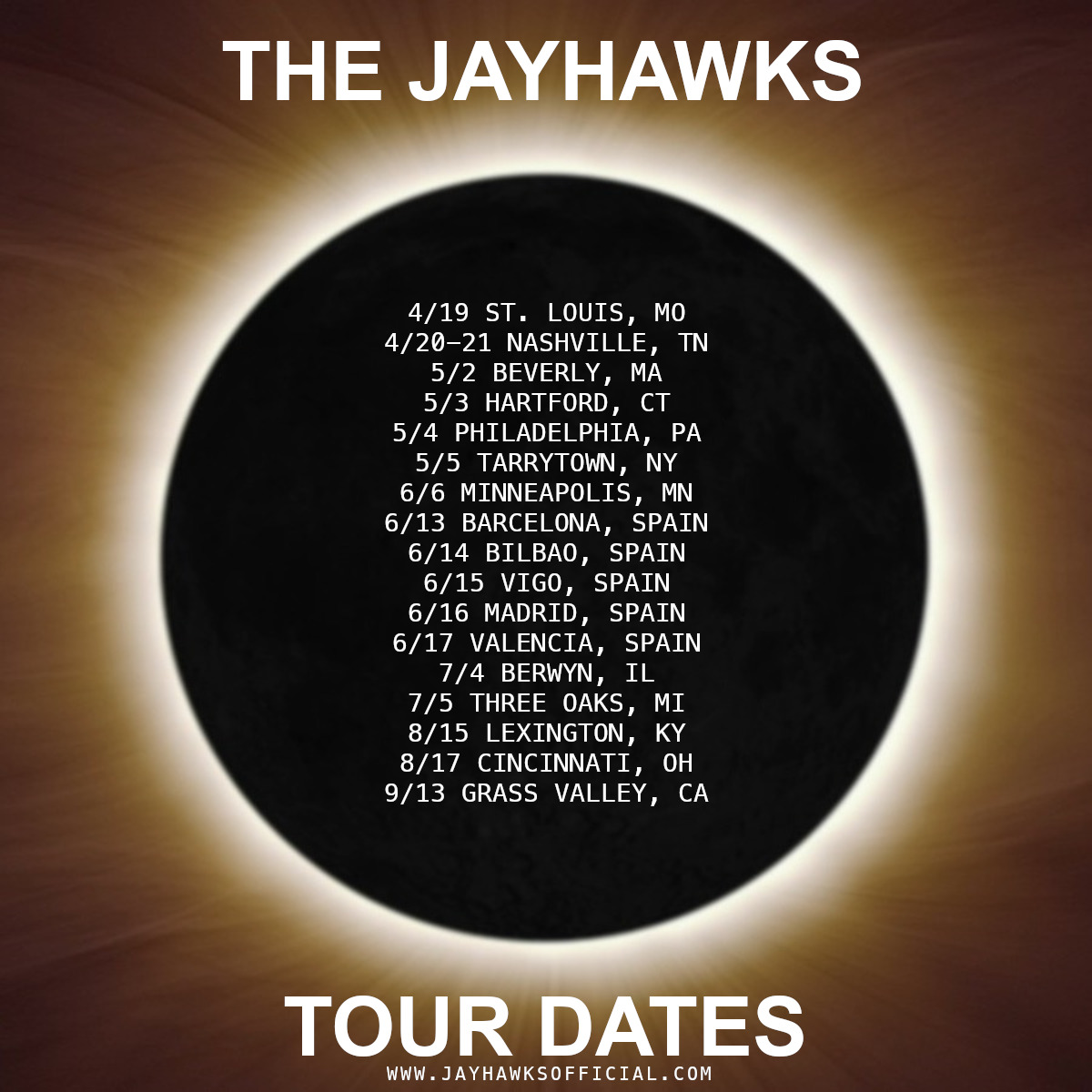 Jayhawks Tour Update April 2024 jayhawksofficial on Tumblr