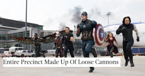 satanslifecoach: Captain America Civil War + Onion headlines + others