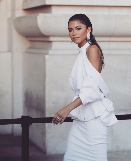 celebritiesrock:The beautiful Zendaya attends the Ralph And Russo fashion show in Paris