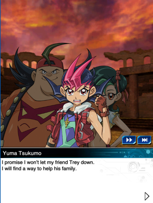 The third Duelist Road area focused on Yuma vs Trey, and their shared determination to save Trey&rsq