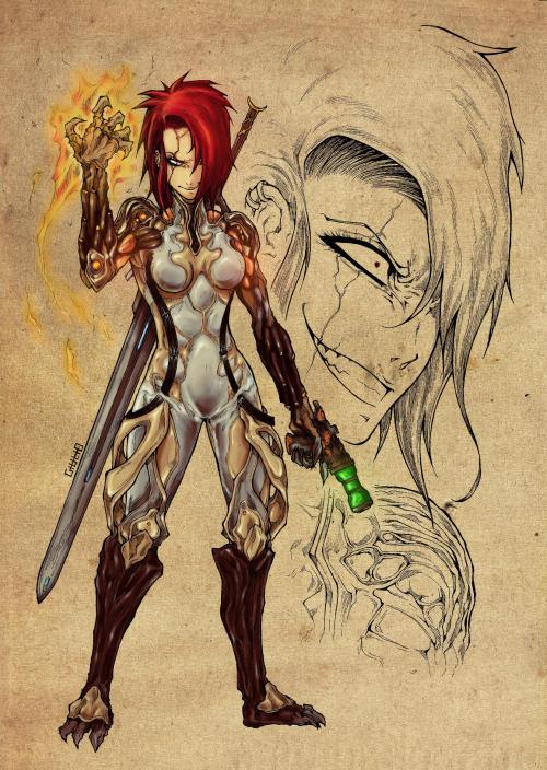 w-a-r-f-r-a-m-e:  This guy’s art is B A D A S S.  thunderalchemist18 on deviantart