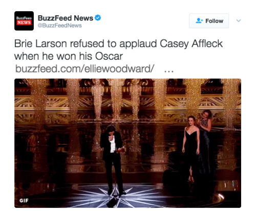 arilimbrick: refinery29:  This is how people attending and watching the Oscars reacted to Casey Affl